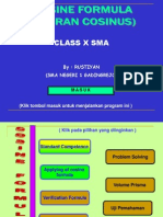 cosine formula 