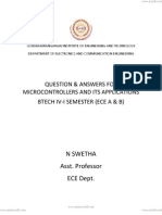 Question & Answers For Microcontrollers and Its Applications Btech Iv-I Semester (Ece A & B)
