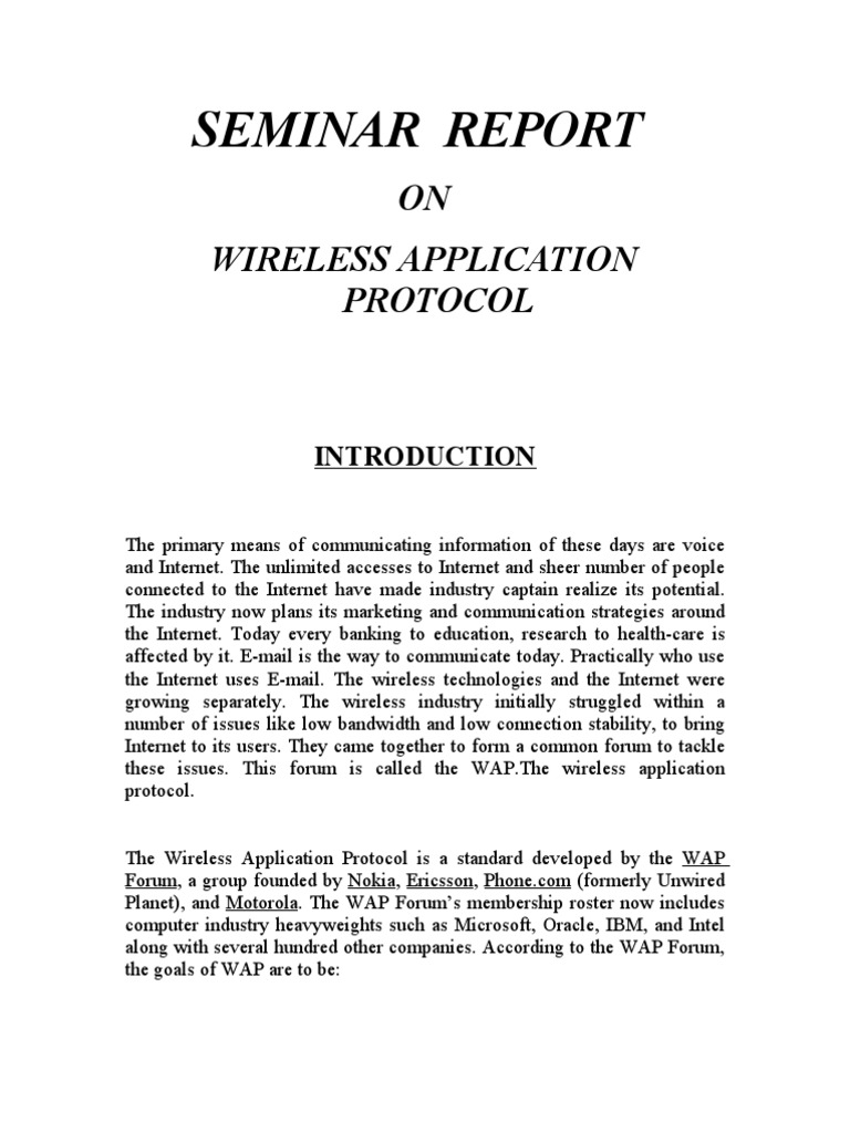 Wireless Application Protocol | PDF | Web Server | Internet & Web