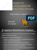 HPHE 4450: Section 12 - Exercise Prescription For Patients With Cardiac Disease