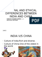 Cultural and Ethical Differences Between India and China