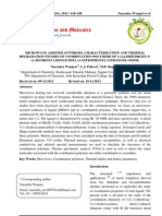 Microwave Assisted Synthesis, Characterization and Thermal