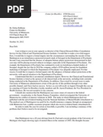 Investigation Request With Dossier To Research Ethics Consultation Service at The University of Minnesota