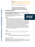 IMMUNODOMINANT EPITOPE AND PROPERTIES OF
PYROGLUTAMATE-MODIFIED Aβ-SPECIFIC ANTIBODIES
PRODUCED IN RABBITS