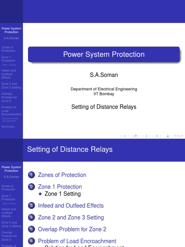 Distance Relay in Power Systems PDF Electric Power System Relay