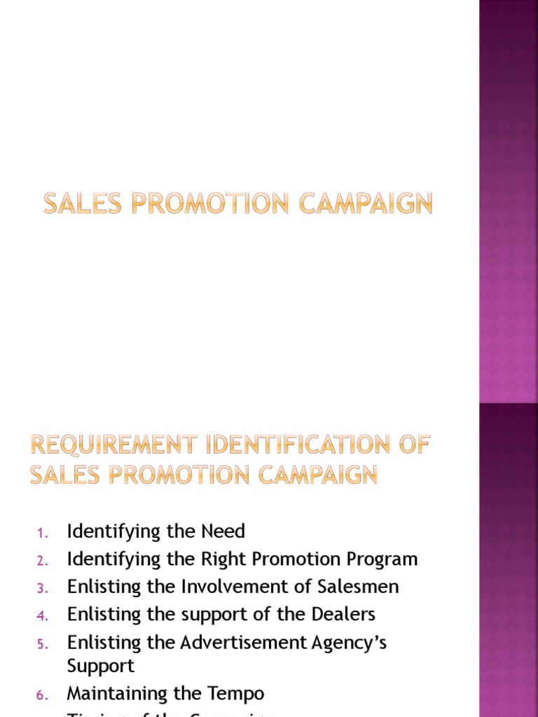 Sales Promotion Campaign | Promotion (Marketing) | Sales