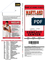 Maryland Basketball Ticket