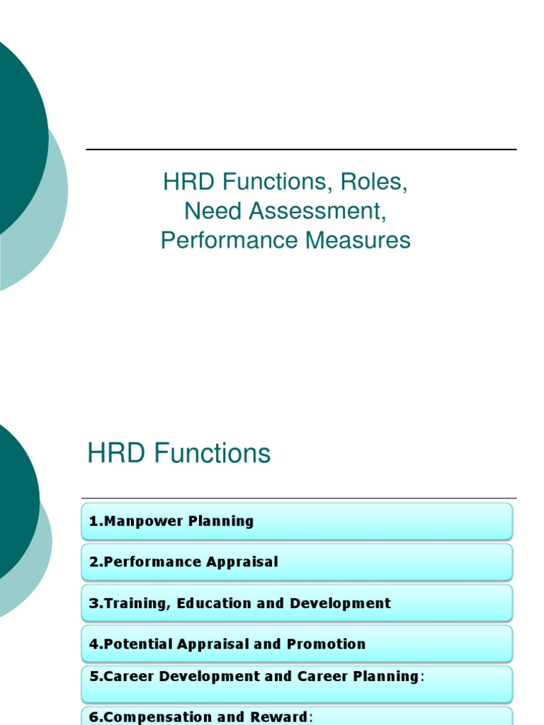 Hrd Functions And Roles Of Hrd Professionals | Pdf | Performance Appraisal  | Competence (Human Resources)