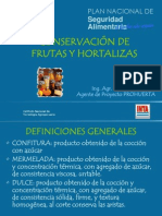 CONCERVACION DE FRUTAS Y HORTALIZAS DE LA ING. Ing. Agr. Graciela Gasparetti