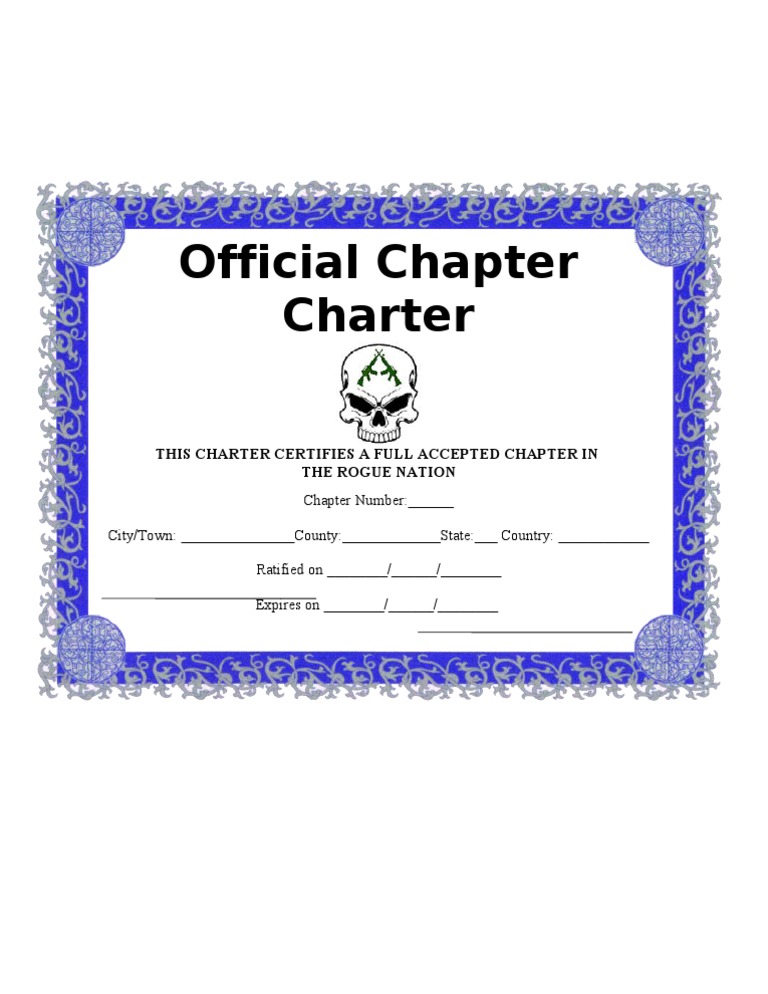 Official Chapter Charter | PDF