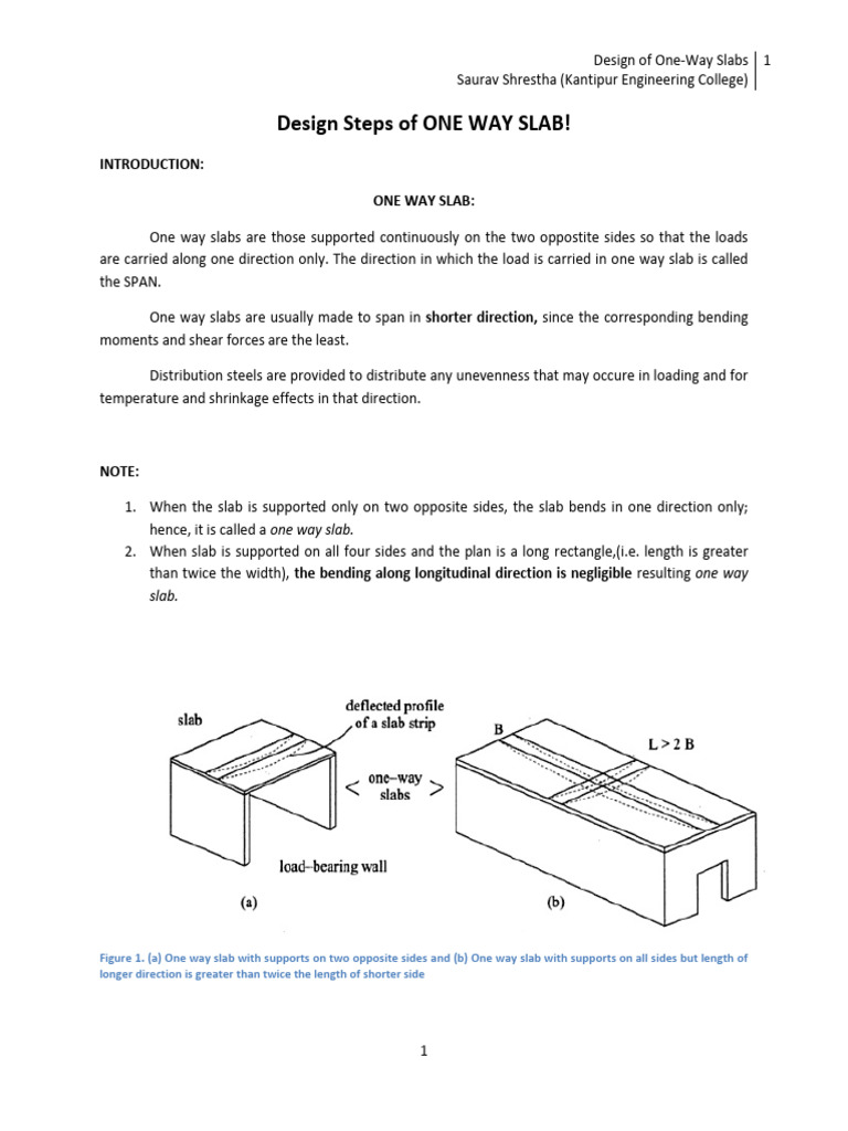Rcc Slab Design : Design steps of one way slab rcc shear stress Rcc Slab Design : Design steps of one way slab rcc shear stress