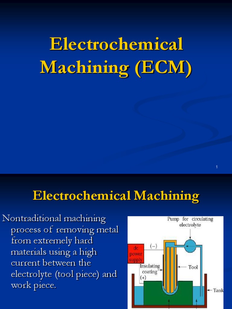 ( Electrochemical Machining (ECM) Presentations Electrochemistry