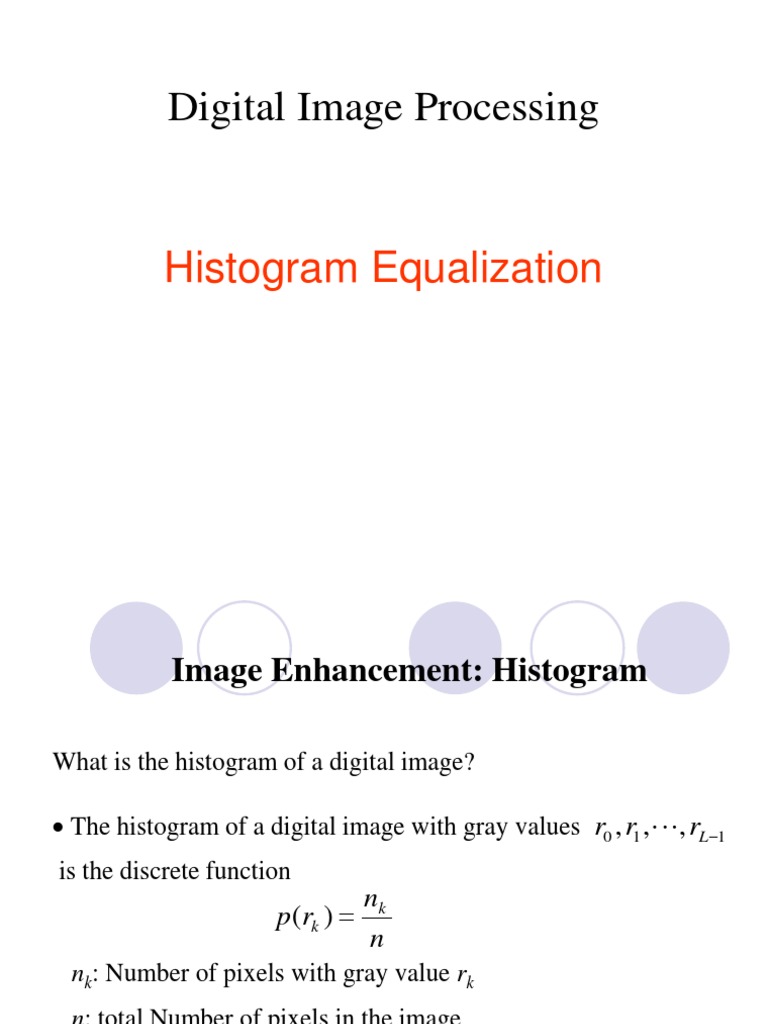 Histogram Equalization Techniques | PDF | Histogram | Vision