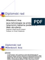 Java Tehnologije Za Pristup Relacionim Bazama Podataka U Web Okruzenju