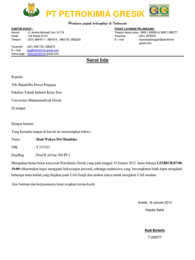 Contoh Surat Lembur Dari Kantor Mosaicone