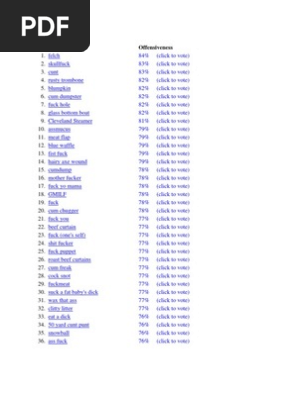 English Vulger Slang Words Lexicology Language Varieties And