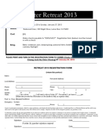 Retreat 2013 Registration Form