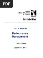 ACCA F5 LSBF Class Notes December 2011