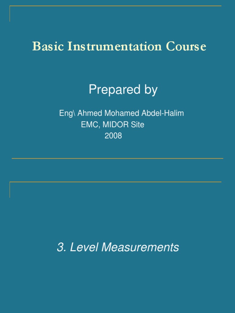 Level Measurement in Instrumentation | PDF | Microwave | Radar