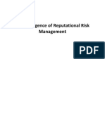 The Emergence of Reputational Risk Management