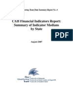 CAH Financial Indicators Report: Summary of Indicator Medians by State