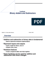 Binary Adders and Subtractors: ENGIN112 L14: Binary Adder Subtractor October 3, 2003