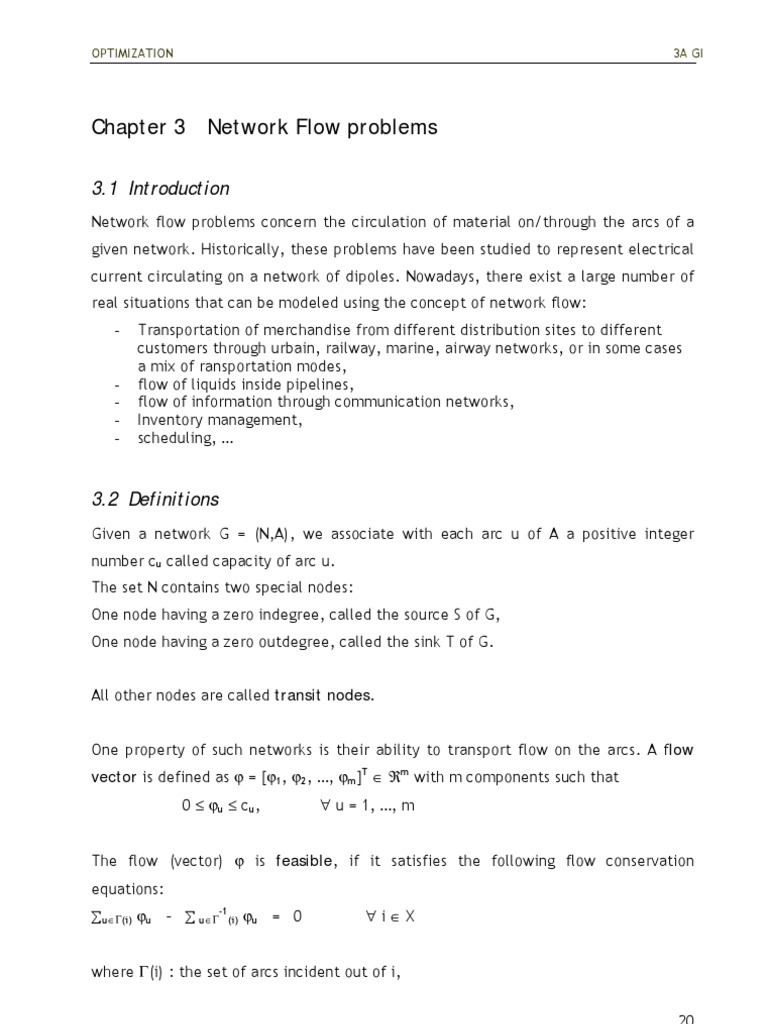 Chapter 3 Network Flow Problems: Optimization 3A Gi | PDF | Algorithms ...
