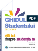 Ghidul Studentului UAIC 2012 - 2013