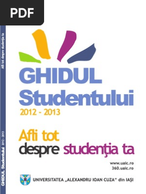 Ghidul Studentului Uaic 2012 2013