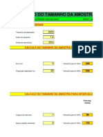 Calculo Tamanho Amostra