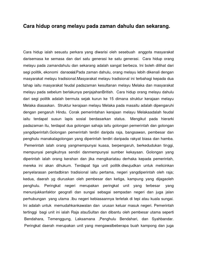 Perbezaan Budaya Perkahwinan Orang Melayu Dahulu Dan Kini