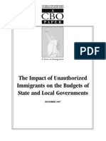 Impact of immigrants on budgets