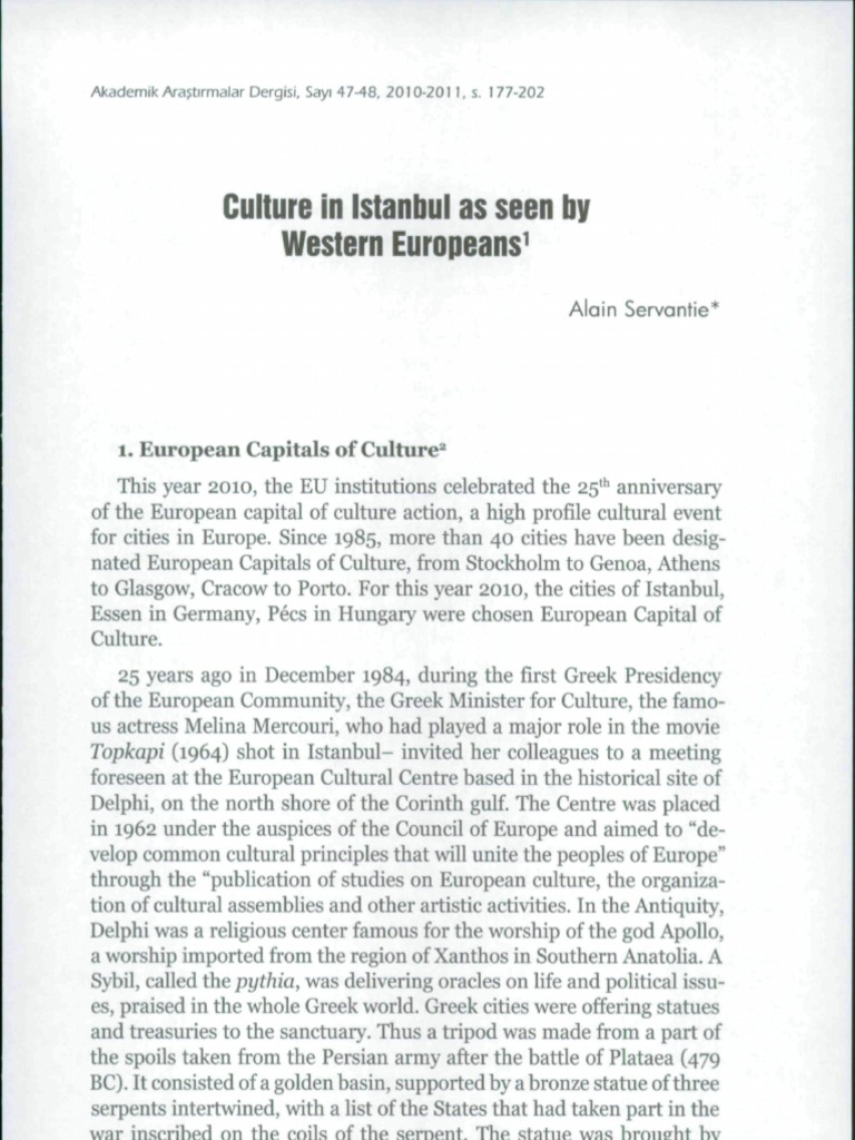 Culture in Istanbul | PDF | Constantinople | Byzantine Empire
