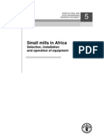 Small Mills in Africa. Selection, Installation and Operation of Equipment - FAO J8482E