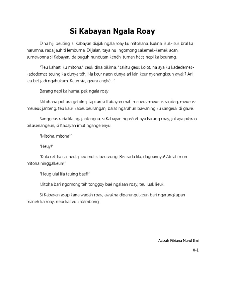 Si Kabayan Ngala Roay