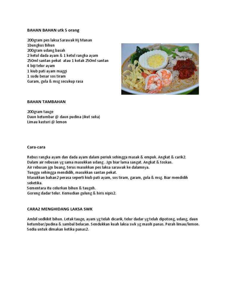 Laksa Sarawak Pdf