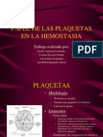 Papel de Las Plaquetas en La Hemostasia