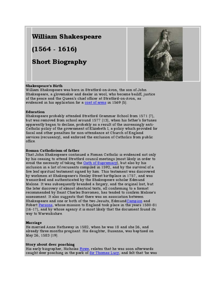 William Shakespeare | PDF | English Renaissance | Theatre