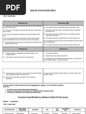 Perancangan Strategik Kriket Pdf