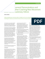 Providing Movement Demonstrations and Instructions When Coaching New Movement Skills: Some Cautionary Advice