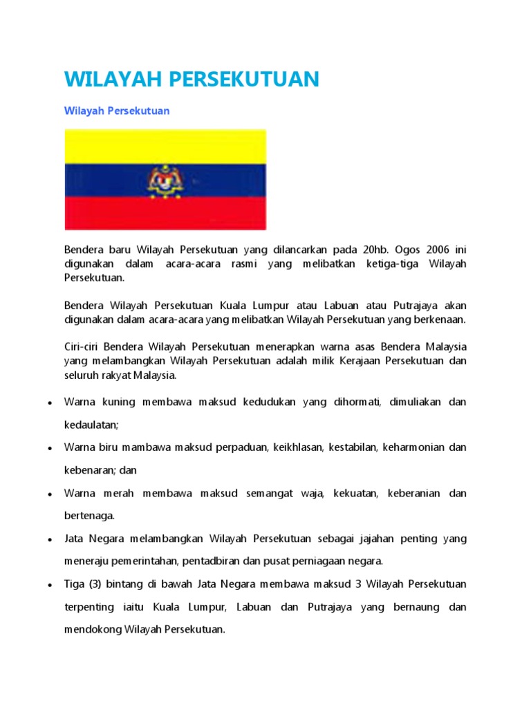 Wilayah Persekutuan Pdf