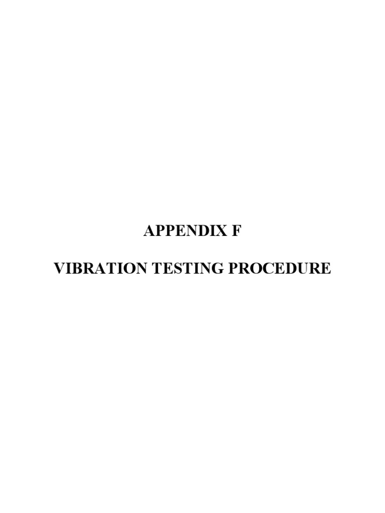 Vibration Testing Procedure For Pumps PDF Pump Machines