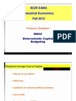 IEOR E4003 Industrial Economics Fall 2012: Professor Sadighian