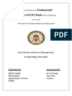 Fundamental Analysis of ICICI Bank: Guru Nanak Institute of Management, Punjabi Bagh, New Delhi