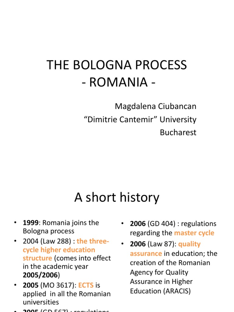 The Bologna Process PDF University Academic Degree