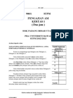 Soalan Peperiksaan Pengajian Am Penggal 1 2012