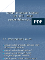 Daftar Pertanyaan Standar ISO 9001 Pengendalian Dokumen