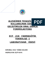 Alzhei̇mer Tedavi̇si̇nde Kullanilmak Üzere Geli̇şti̇ri̇len Oral Damla Formülasyonu