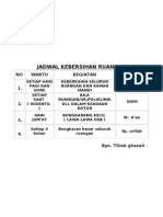 Jadwal Kebersihan Ruangan