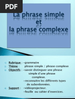 phrase simple et complexe